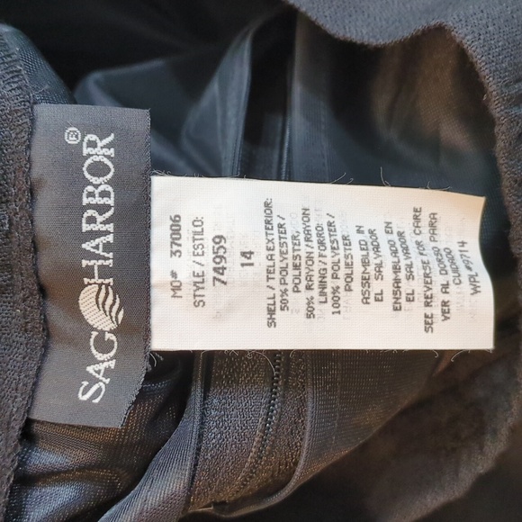 NWT Sag Harbor women's black midi skirt - Picture 4 of 5